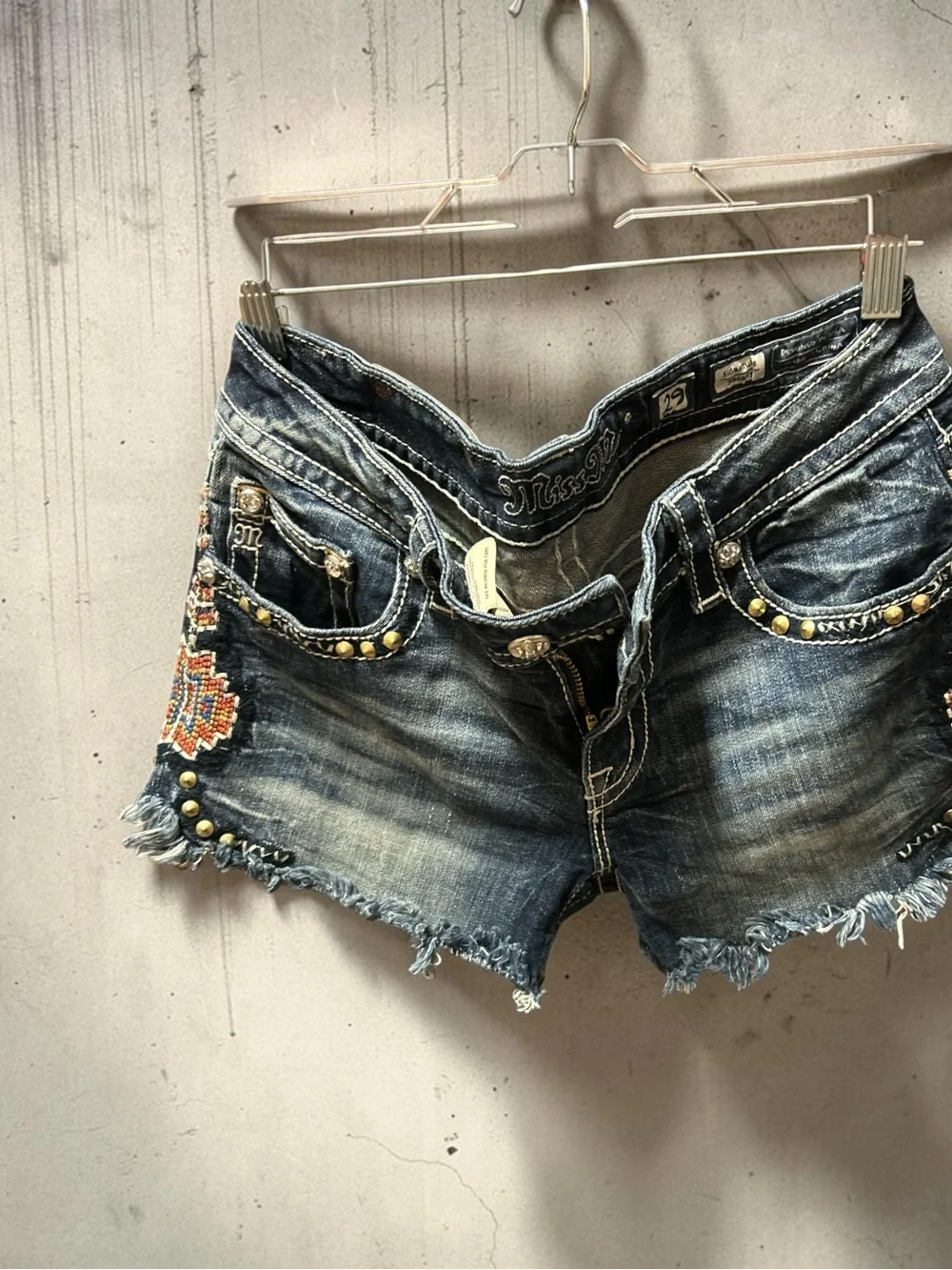 Miss Me Studded Jeans Shorts